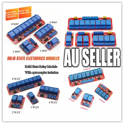$11.75 • Buy 5V Or 12V 1-2-4-8 Channel Relay High Low Level Optocoupler Module For Arduino PI