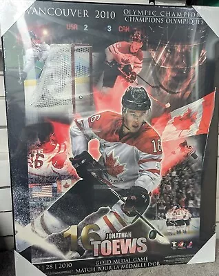 2010 Vancouver Olympics Jonathan Toews Gold Medal Game Plaque Poster • $14.78