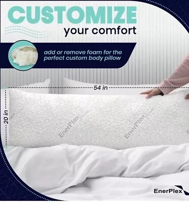 EnerPlex Home Body Pillow Adjustable Cross Cut Memory Foam And Microfiber • $25