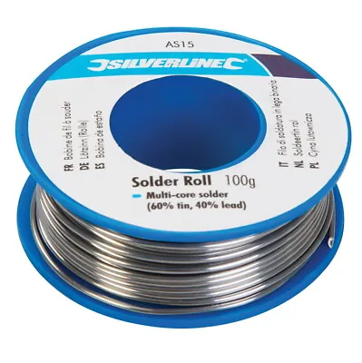 £5.89 • Buy 100g Reel Silverline 1mm Soldering Wire Electronic Electrician Tin Lead 60/40