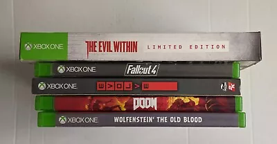 Xbox One Games Bundle DOOM / FALLOUT 4 / EVOLVE / THE EVIL WITHIN / WOLFENSTEIN • £7