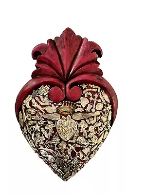 Mexican MILAGROS HEART Pink Sacred Heart Milagro Corazon LG 13” • $108