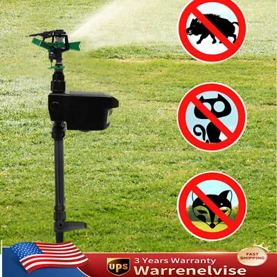 Animal Repellent Sprinkler 33ft Solar Motion Activated Water Sprinkler Blaster • $41