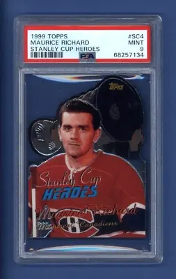 1999-00 TOPPS *STANLEY CUP HEROES* #SC4 MAURICE RICHARD PSA 9 MT Canadiens POP 2 • $95.75