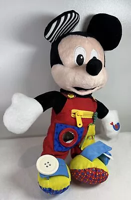 Disney Baby Mickey Mouse Baby Sensory Interactive Abilities Soft Plush Toy VGC • £7.75