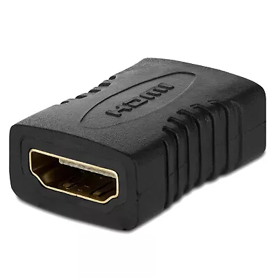 Premium HDMI Female To Female Gold Plated Adaptor Converter Coupler Black AV FHD • $7.59