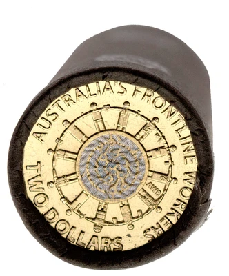 $87 • Buy 2022 Australian $2 Two Dollar Frontline Workers Cotton & Co Coin Roll D3-1631