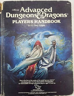 1980 6th Printing Advanced Dungeons & Dragons Player's Handbook (Good/Fair) • $39.95