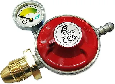 IGT 37mbar Propane Gas Regulator WITH PRESSURE GAUGE Fits Calor Gas & Flogas • £11.99