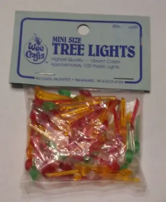 $6.95 • Buy MINI TWIST PIN LIGHTS 100 VINTAGE BULBS Ceramic Christmas Tree