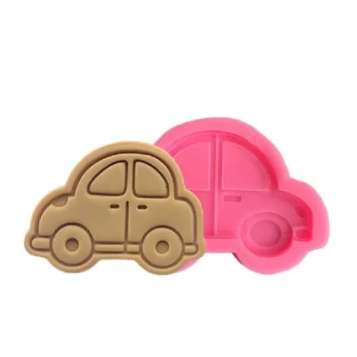 CARTOON CAR Silicone Mould Fondant Cake Icing Chocolate Cookie Vehicle Novelty • £3.88