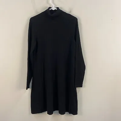 Vero Moda Womens Medium Dress Sweater Black Roll Turtleneck Long Sleeve 6956 • $18.85