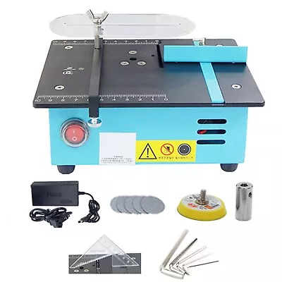 Compact And Portable Table Saw Upgraded Safety Features 96W Power (Blue) • £123.53