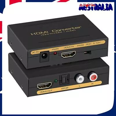 1080P HDMI To SPDIF Optical 4K RCA L/R Analog Audio Extractor Converter Splitter • $16.52