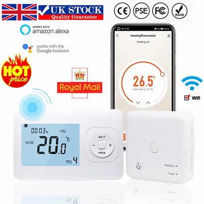 £47.49 • Buy Smart Home WiFi Thermostat Gas Boiler Water Room Central Heating Control Alexa