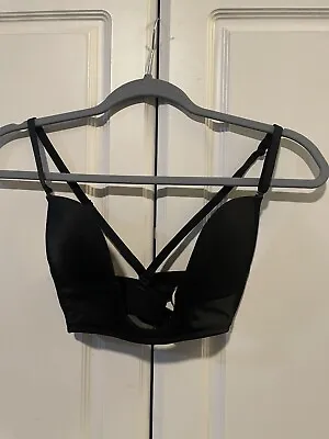 Vintage Victoria’s Secret Multi-Ways Sexy Ultra DEEP U PLUNGE Halter Bra 34C • $21.25