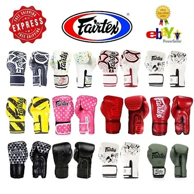 Fairtex Gloves Muay Thai Kick Boxing MMA K1 Micro Fiber BGV11 BGV14 • $106.95