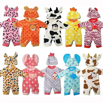 35 Cm 14 Inch Doll Outfit Clothes Wear For Baby Doll Born Cute Animal Jumpsuit • $13.66