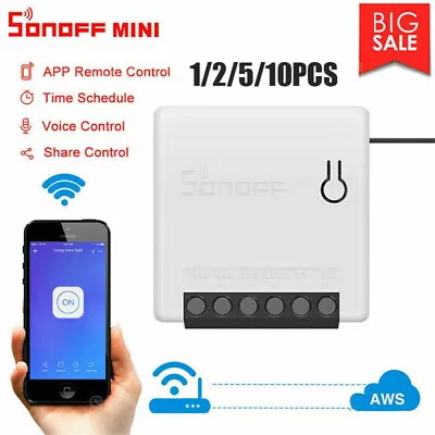 $96.51 • Buy SONOFF Mini Wifi DIY Smart Switch Voice APP Remote Control For Alexa Google Home