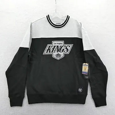 LA Kings Sweatshirt Fits Large Mens Black Mock Neck Jersey Motion Los Angeles • $109.24