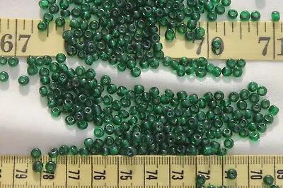6/0 Old Time Vintage Venetian Transparent Forest Green #1 Glass Seed Beads/1oz • $2.75