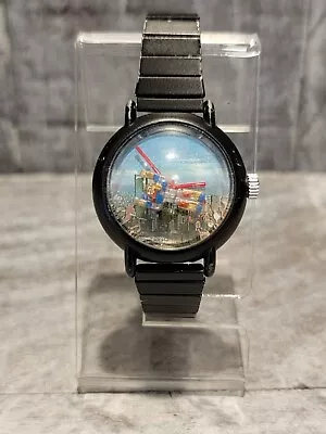 Vintage Out Of Time Bubble Glass NYC & Flying Robot Transformer Wristwatch • $99.99