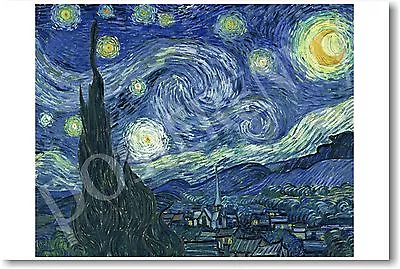 Starry Night By Artist Vincent Van Gogh - NEW Art Print POSTER • $9.99