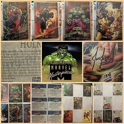 Marvel Masterpieces 1992 Complete Master Set: Jusko Signed Poster Book 1898/5000 • $975