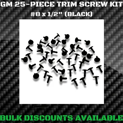 1962-1987 Grand Prix 2+2 T-Top Weatherstrip Retainer Molding Trim Screws BLACK • $15.96