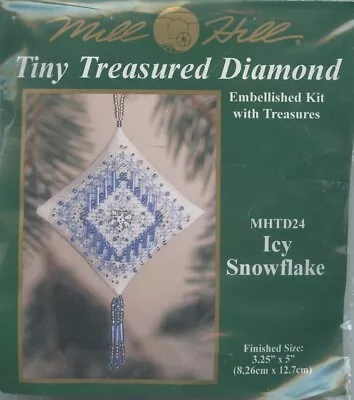 Mill Hill Tiny Treasured Diamond Ornament Kit Icy Snowflake MHTD24 • $10.95