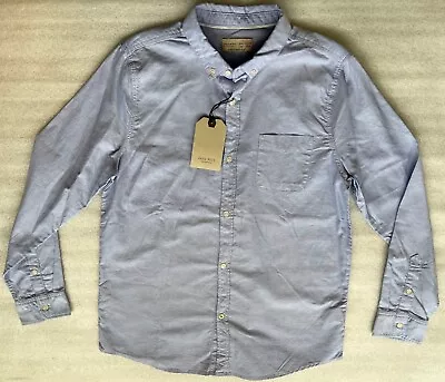 Zara Boys Collection 13/14 Years Pale Blue Button Down Cotton Shirt New Tags • $14.50