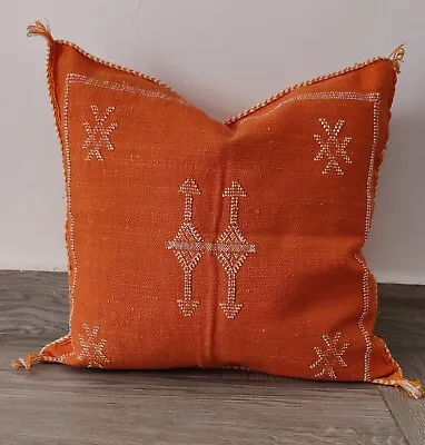 Two Moroccan Cactus Sabra Silk Handmade Pillows Cushion Cover  • $80