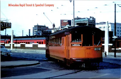 MRT&S Milwaukee Rapid Transit Railway Postcard Trolley Interurban RPPC Reprint • $7.96