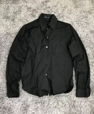 Helmut Lang Vintage Black Shirt Button Up Pocket Mens S Size Rare Designer Label • $69