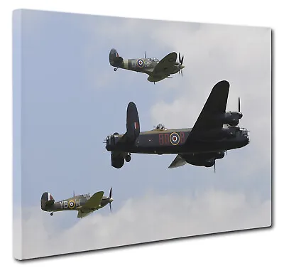 £22.75 • Buy Hawker Lancaster Spitfire Canvas Print Wall Art World War 2 CANVAS PICTURE PRINT