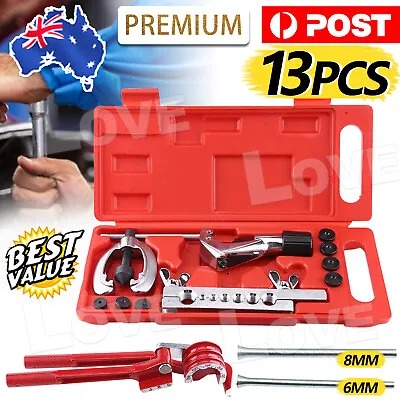 13Pcs Brake Air Line Double Flare Flaring Tool Kit Set + 3 In 1 Tube Pipe Bender • $27.85