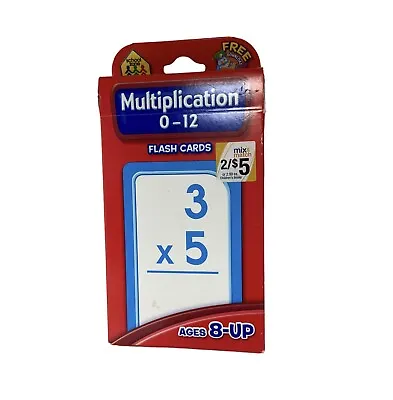 School Zone Multiplication 0-12 Flash Cards 3rd Grade 4th Grade Elementary Math • $3.70