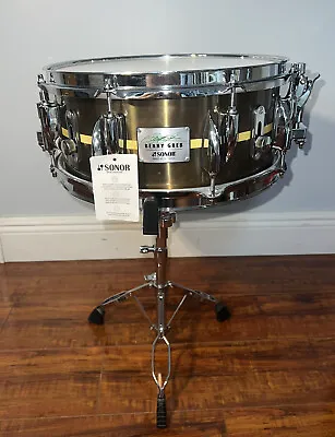 Sonor Benny Greb Signature Vintage Brass Snare Drum 13x5.75 In Great Condition • $924