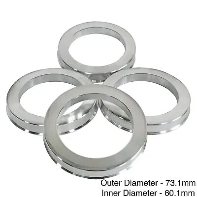 SET OF 4 HUB CENTRIC HUBCENTRIC ALUMINUM RINGS 73.1mm - 60.1mm 73 60.10 • $4.25