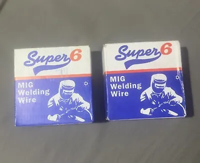 2 Reels Super 6 Mig Welding Wire Mild Steel 0.8mm And 1mm 0.7 Kg Each • £14.99