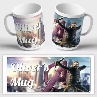 MARVEL PERSONALISED Mug Ceramic Or Unbreakable Avengers Hawkeye Super Heroes • £8.99