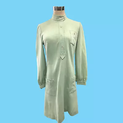 Vintage 1970s Lord Tayor Light Green Dress Semi Formal Secretarial Med.  • $39.99