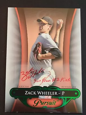2010 Tristar Pursuit Zack Wheeler Rookie Inscription Auto Autograph /25 Phillies • $65.99