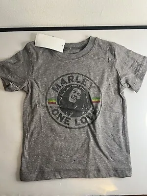 Bob Marley - One Love - Child Tshirt  - Size 4T - Gray - Rasta Reggie NEW W TAGS • $11.98
