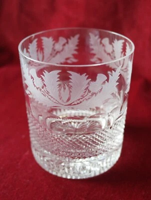 £20 • Buy Edinburgh Crystal Thistle Pattern - Large 'Old Fashioned' Whisky Glass (chipped)