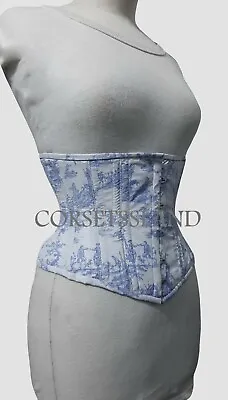 Toile Corset  Double Steel Boned Heavy Duty Women's Underbust Fashion Corset • £22.99