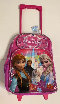 Disney Frozen Princess Elsa & Anna Cargo 16” Large Rolling Backpack Licensed • $49.95