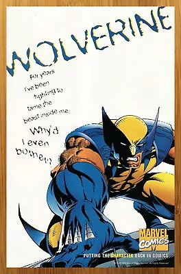 1995 Marvel Comics Wolverine Vintage Print Ad/Poster Adam Kubert Promo Art 90s • $14.99