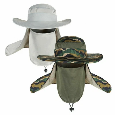 £11.51 • Buy Mens Sun Hat Bucket Cargo Safari Bush Boonie Summer Fishing Cap Wide Brim Fedora