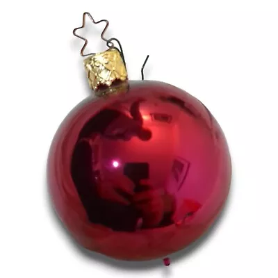 Old World Christmas Inge Glas Christmas Bauble Ball Ornament Vintage Red • $14.99